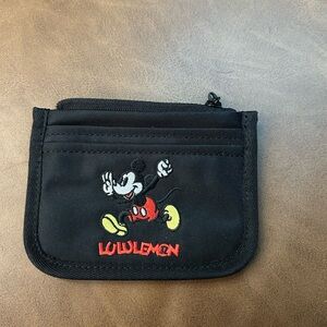 lululemon athletica Black Key & Card Holder with Mickey Mouse Design